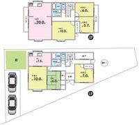 間取図/区画図:部屋数が多い、汎用性のある間取り！お子様の多いご家庭、2世帯、在宅ワークなど、色々使えそうですね♪